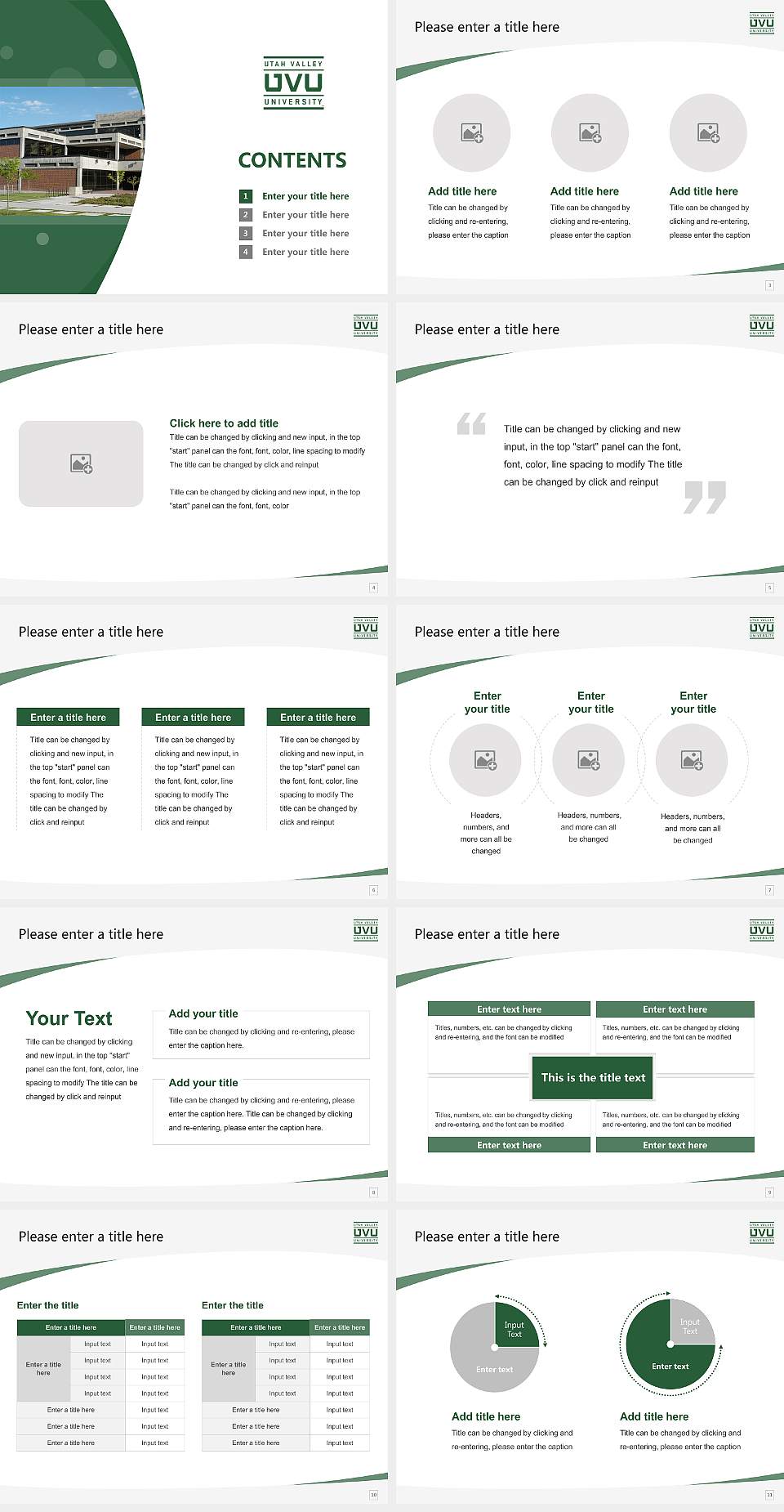 Utah Valley University Course/Courseware Creation PPT Template4:3 ratio PPT effect preview image2