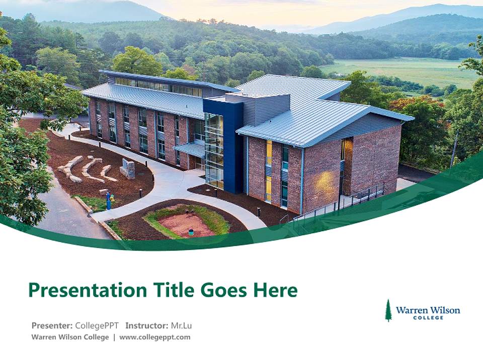 Warren Wilson College Course/Courseware Creation PPT Template4:3 ratio PPT effect preview image5