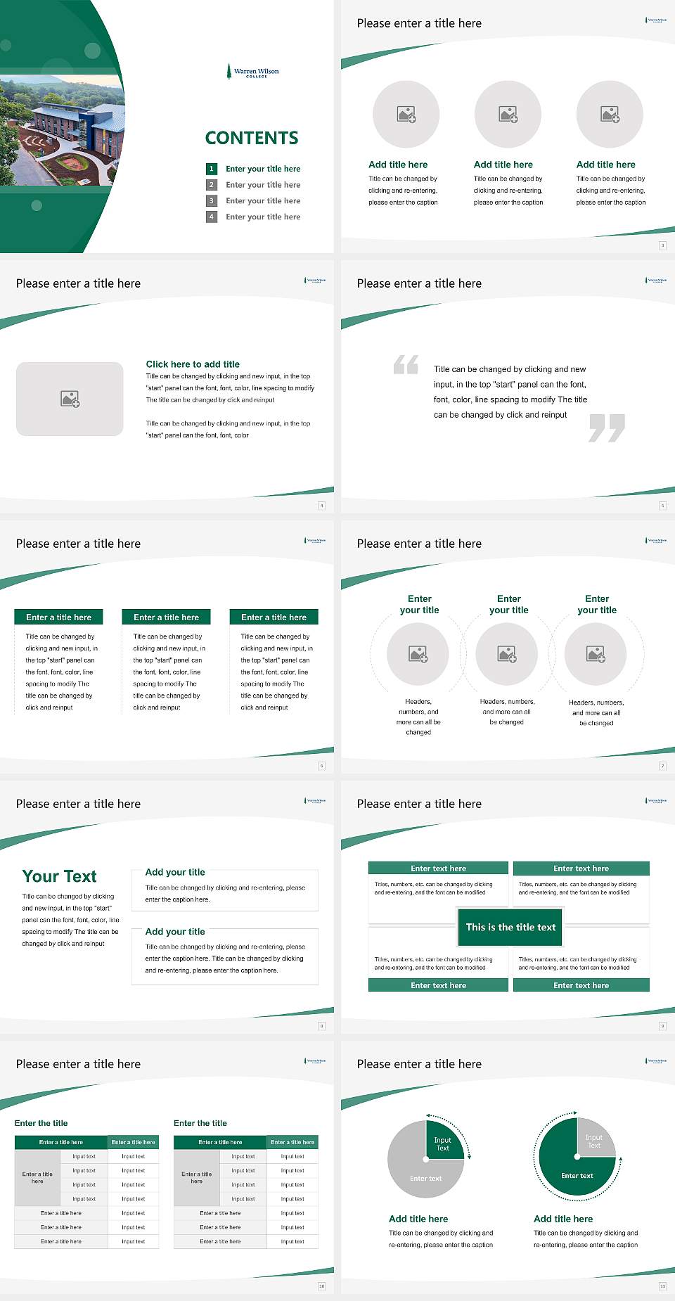 Warren Wilson College Course/Courseware Creation PPT Template4:3 ratio PPT effect preview image2