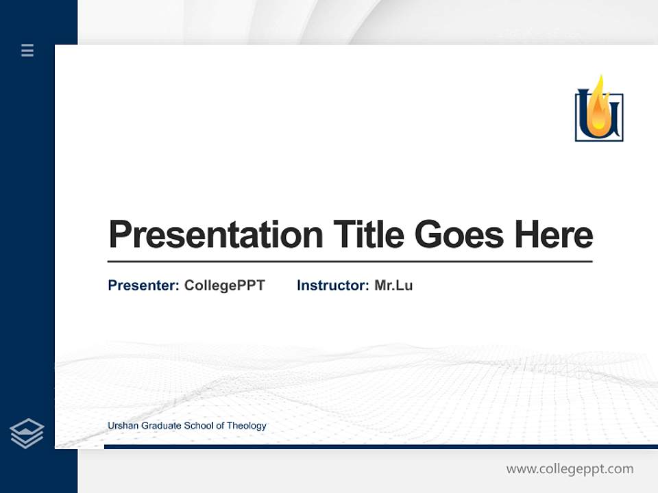 Urshan Graduate School of Theology Thesis Proposal/Graduation Defense PPT Template4:3 ratio PPT effect preview image5