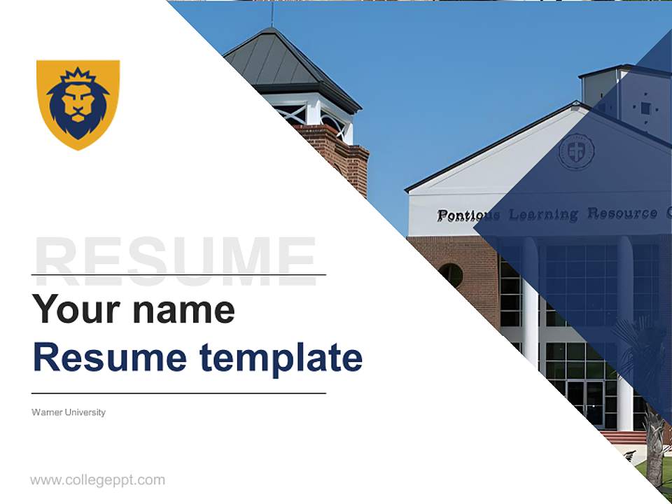 Warner University Resume PPT Template4:3 ratio PPT effect preview image5