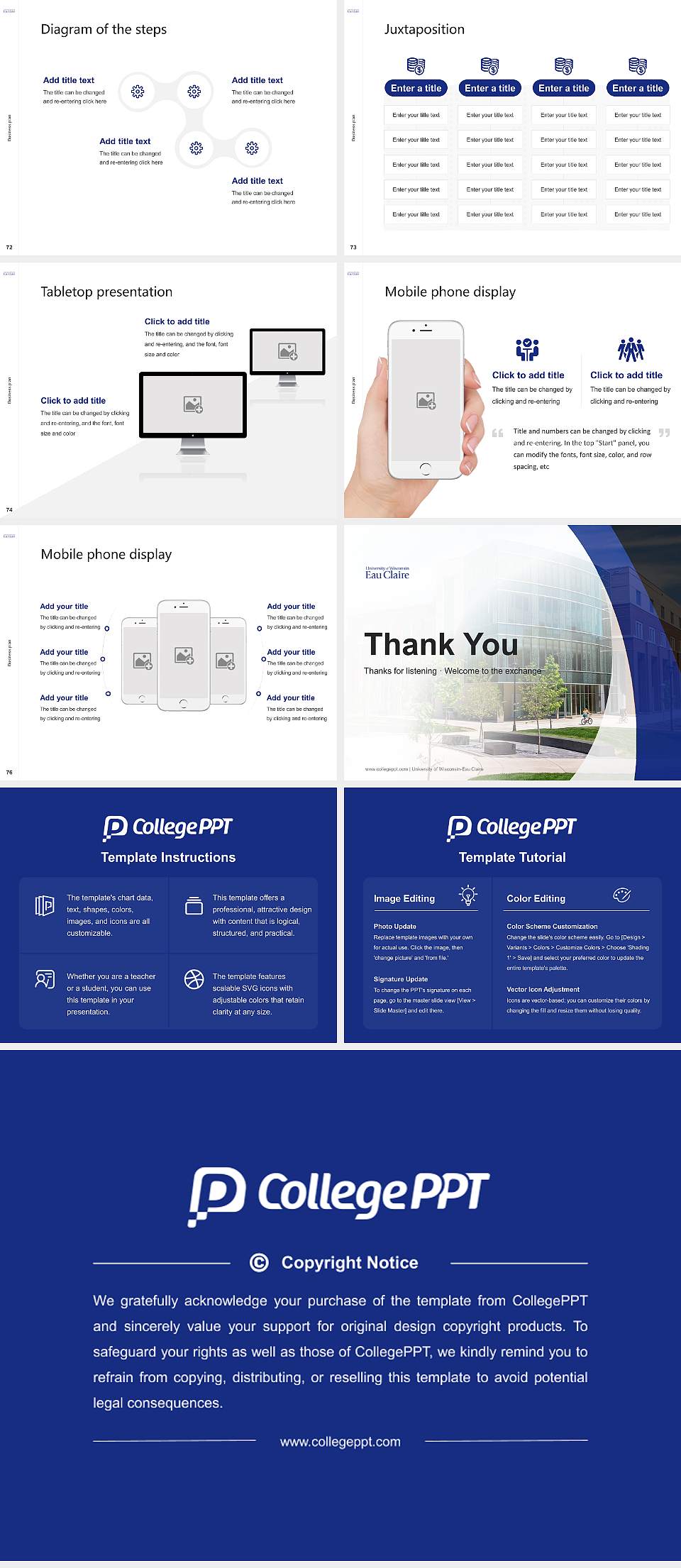 University of Wisconsin-Eau Claire Competition/Entrepreneurship Contest PPT Template4:3 ratio PPT effect preview image9