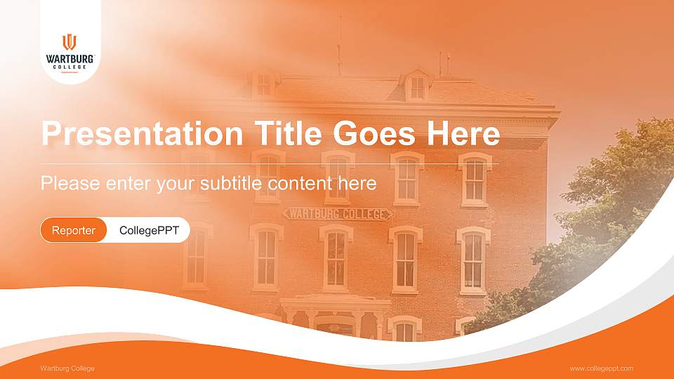 Wartburg College Lecture Sharing and Networking Event PPT Template16:9 ratio PPT effect preview image