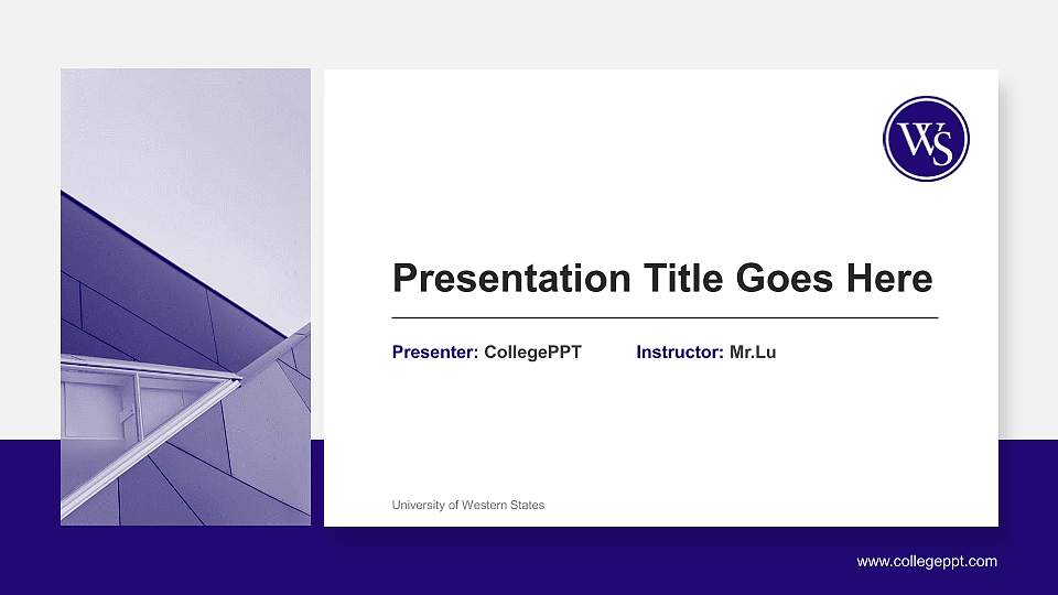 University of Western States General Purpose PPT Template16:9 ratio PPT effect preview image