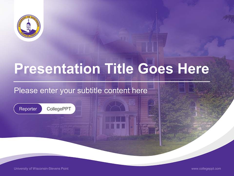 University of Wisconsin-Stevens Point Lecture Sharing and Networking Event PPT Template4:3 ratio PPT effect preview image4