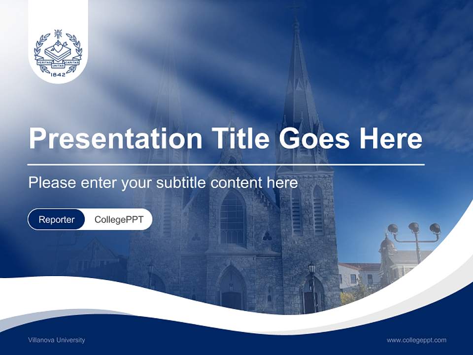 Villanova University Lecture Sharing and Networking Event PPT Template4:3 ratio PPT effect preview image4