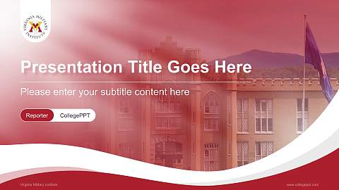 Virginia Military Institute Lecture Sharing and Networking Event PPT Template