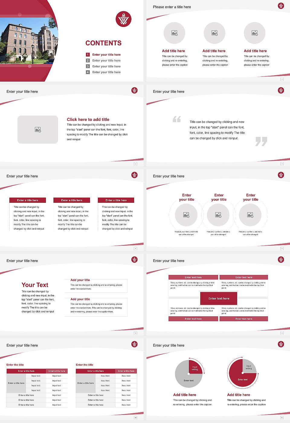 Viterbo University Course/Courseware Creation PPT Template16:9 ratio PPT effect preview image2