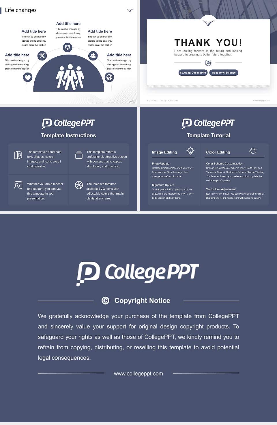 Virginia Beach Theological Seminary National Scholarship Defense PPT Template4:3 ratio PPT effect preview image4