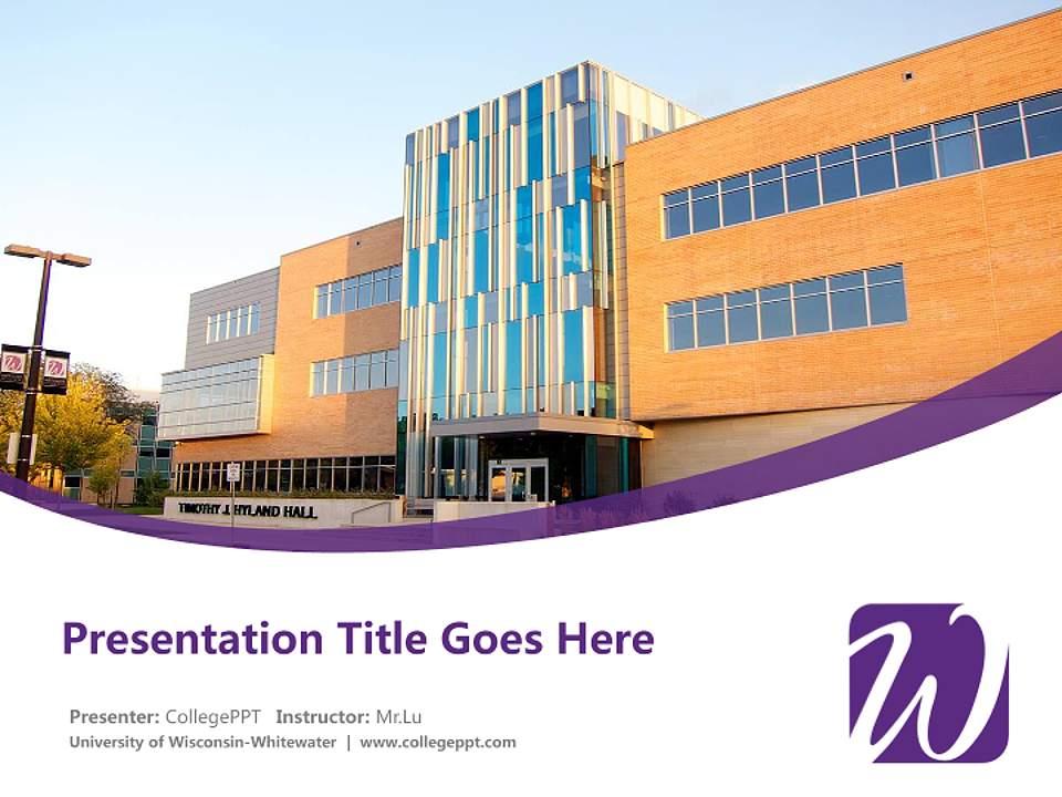 University of Wisconsin-Whitewater Course/Courseware Creation PPT Template4:3 ratio PPT effect preview image5