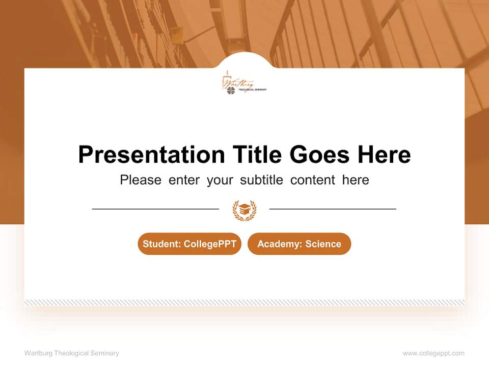 Wartburg Theological Seminary National Scholarship Defense PPT Template4:3 ratio PPT effect preview image4
