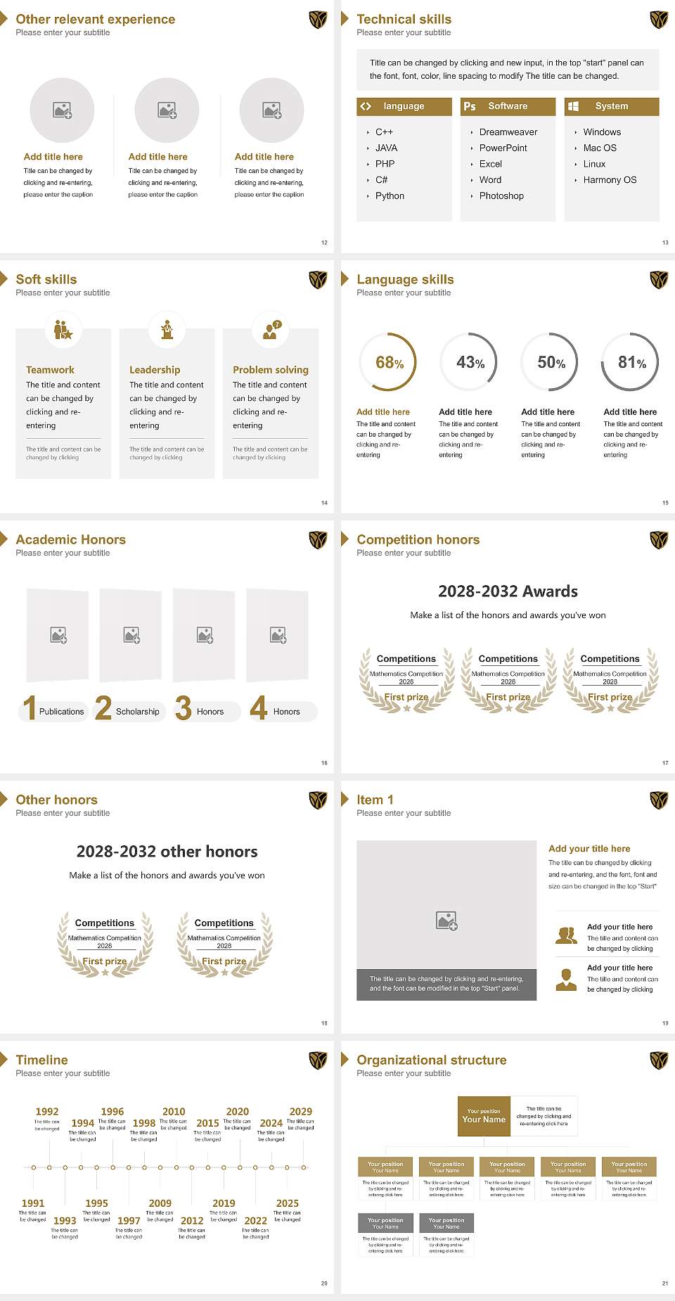 Wake Forest University Resume PPT Template4:3 ratio PPT effect preview image3