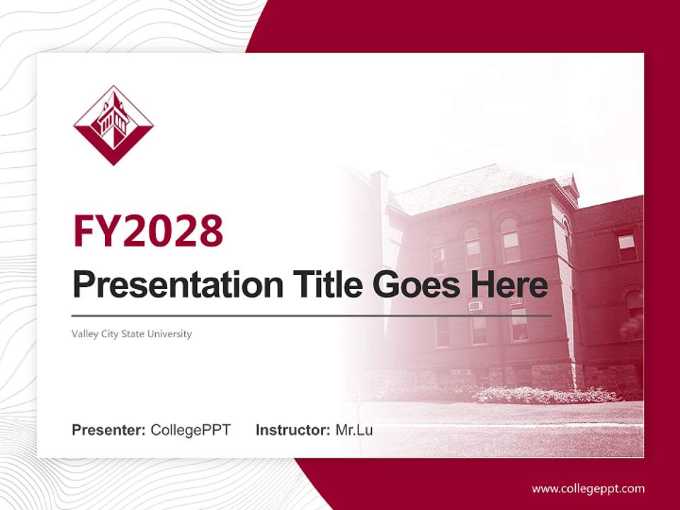 Valley City State University Academic Presentation/Research Findings Report PPT Template4:3 ratio PPT effect preview image5