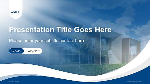 Walsh College Lecture Sharing and Networking Event PPT Template