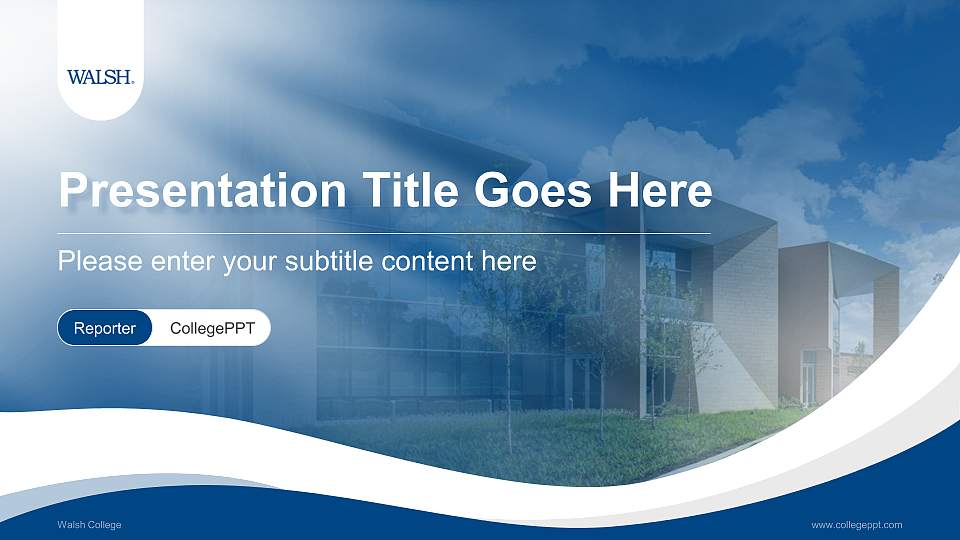 Walsh College Lecture Sharing and Networking Event PPT Template16:9 ratio PPT effect preview image