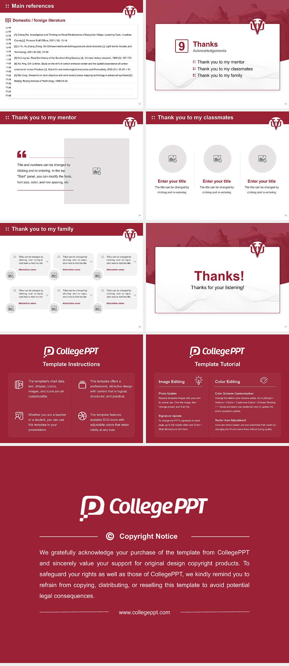 Virginia Union University Graduation Thesis Defense PPT Template4:3 ratio PPT effect preview image7