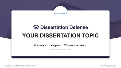 Ursuline College Graduation Thesis Defense PPT Template