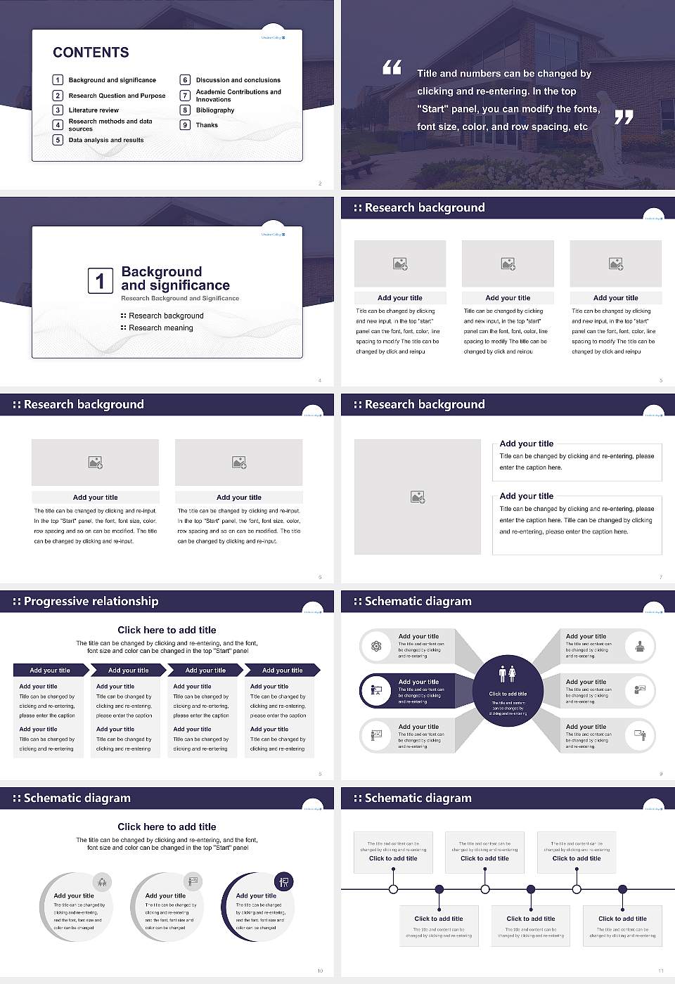 Ursuline College Graduation Thesis Defense PPT Template16:9 ratio PPT effect preview image2