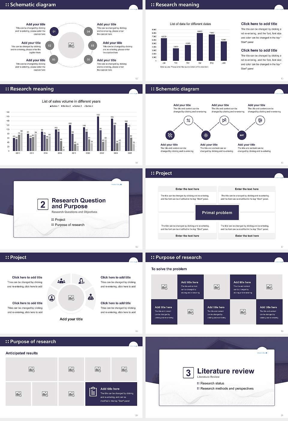 Ursuline College Graduation Thesis Defense PPT Template16:9 ratio PPT effect preview image3