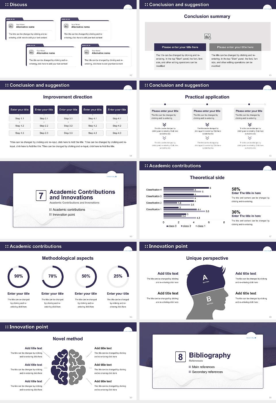 Ursuline College Graduation Thesis Defense PPT Template16:9 ratio PPT effect preview image6