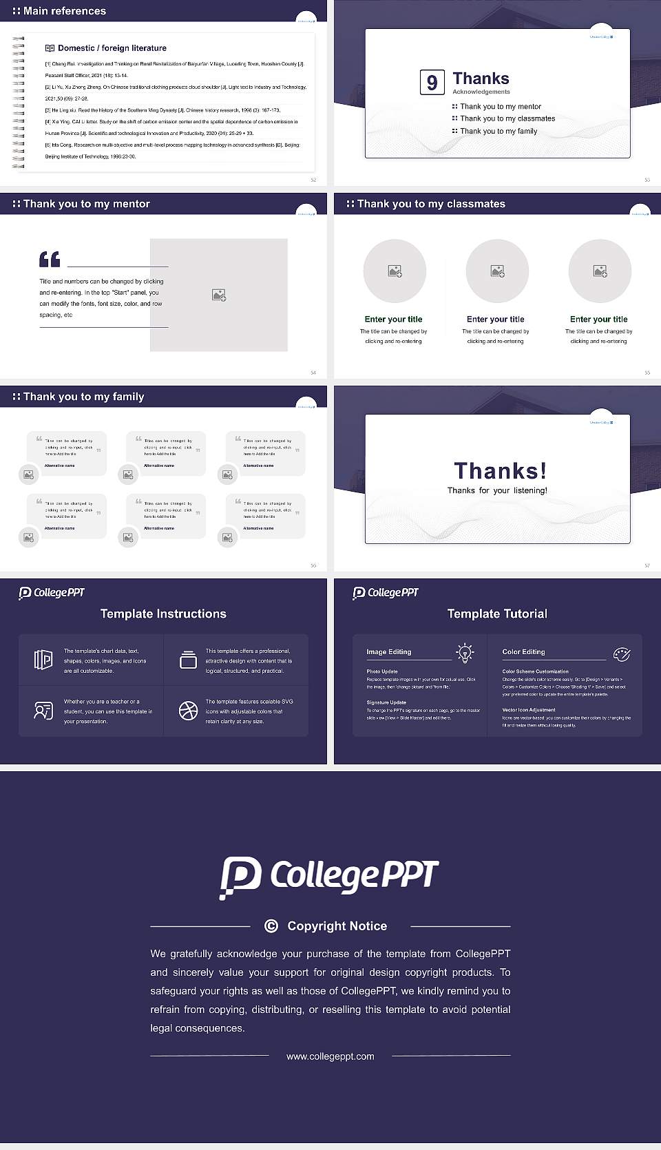 Ursuline College Graduation Thesis Defense PPT Template16:9 ratio PPT effect preview image7
