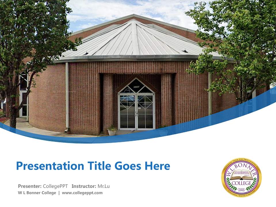 W L Bonner College Course/Courseware Creation PPT Template4:3 ratio PPT effect preview image5