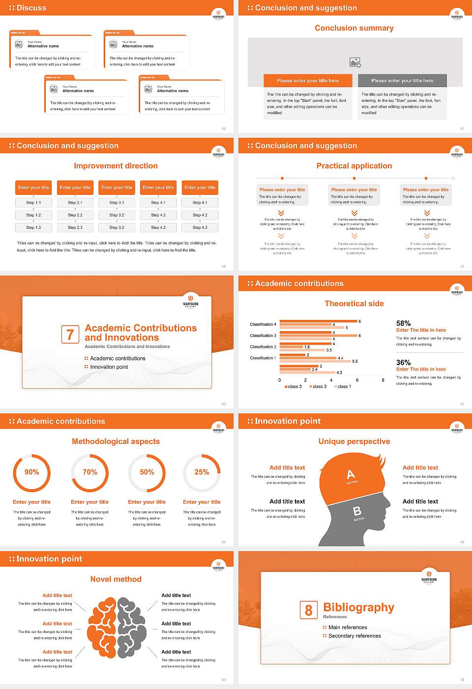 Wartburg College Graduation Thesis Defense PPT Template16:9 ratio PPT effect preview image6