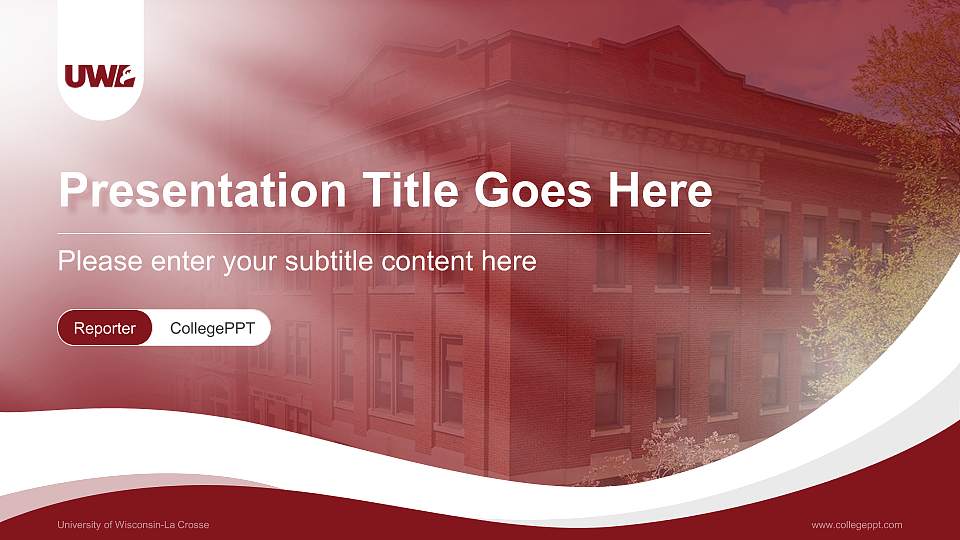 University of Wisconsin-La Crosse Lecture Sharing and Networking Event PPT Template16:9 ratio PPT effect preview image