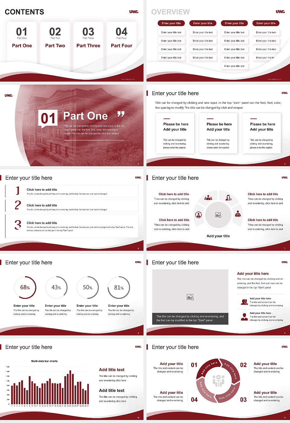 University of Wisconsin-La Crosse Lecture Sharing and Networking Event PPT Template16:9 ratio PPT effect preview image2