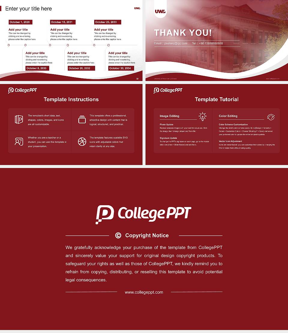 University of Wisconsin-La Crosse Lecture Sharing and Networking Event PPT Template16:9 ratio PPT effect preview image4