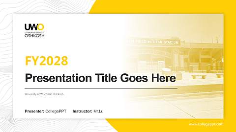 University of Wisconsin-Oshkosh Academic Presentation/Research Findings Report PPT Template