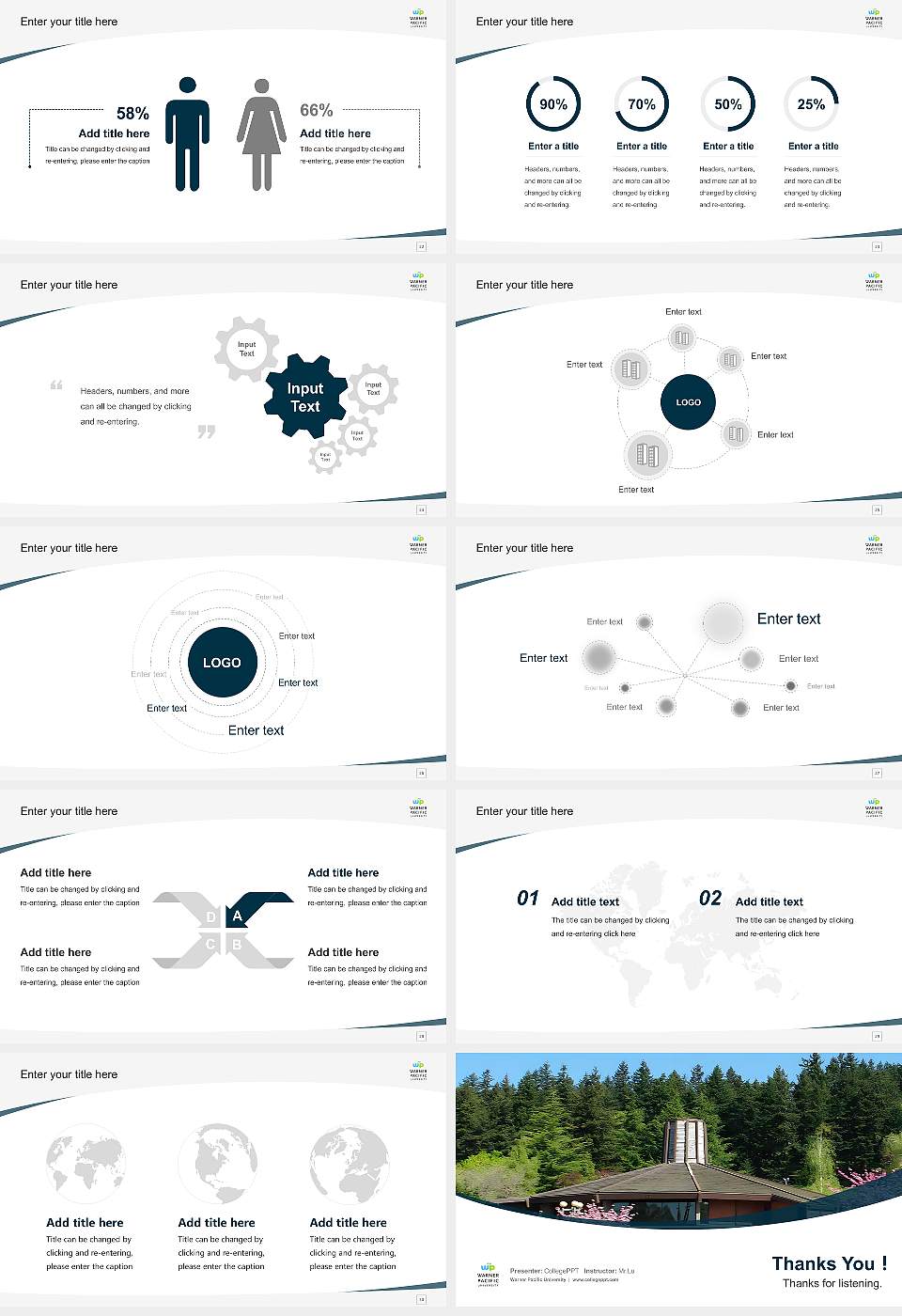 Warner Pacific University Course/Courseware Creation PPT Template16:9 ratio PPT effect preview image4