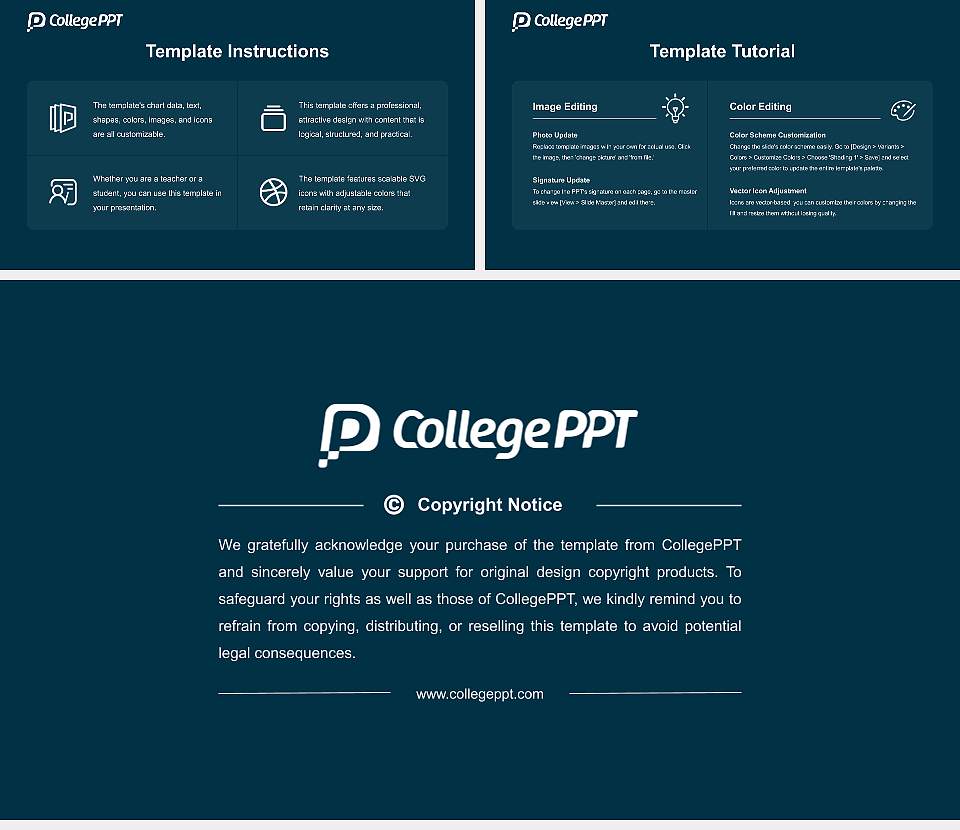 Warner Pacific University Course/Courseware Creation PPT Template16:9 ratio PPT effect preview image5