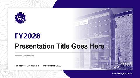 University of Western States Academic Presentation/Research Findings Report PPT Template