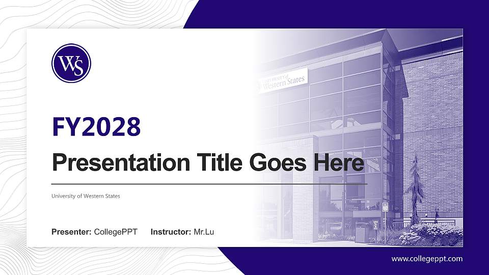 University of Western States Academic Presentation/Research Findings Report PPT Template16:9 ratio PPT effect preview image