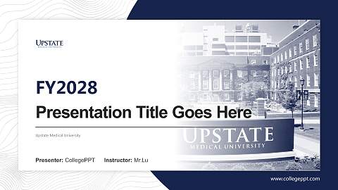 Upstate Medical University Academic Presentation/Research Findings Report PPT Template