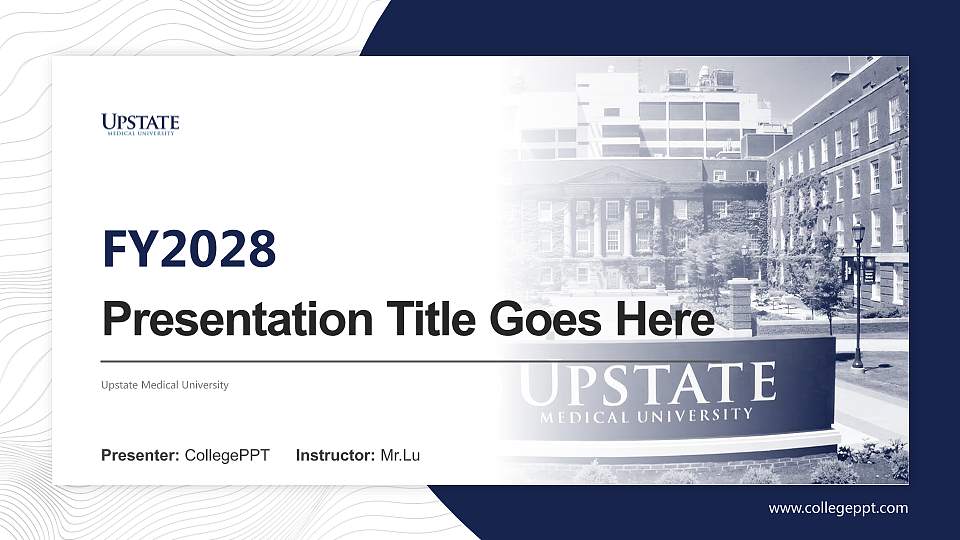 Upstate Medical University Academic Presentation/Research Findings Report PPT Template16:9 ratio PPT effect preview image