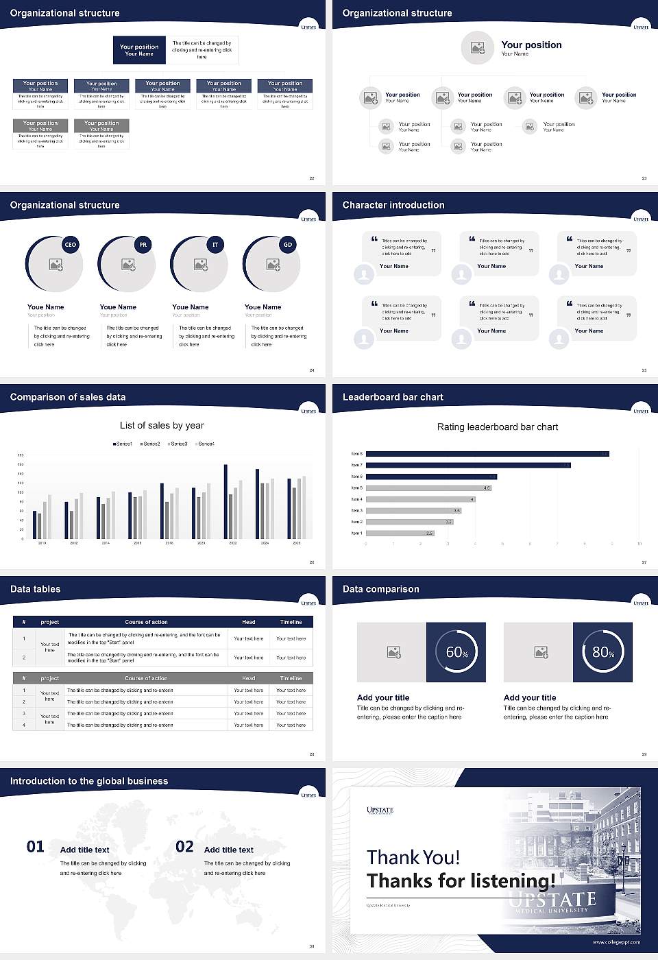 Upstate Medical University Academic Presentation/Research Findings Report PPT Template16:9 ratio PPT effect preview image4