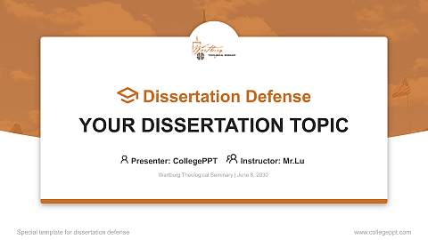 Wartburg Theological Seminary Graduation Thesis Defense PPT Template