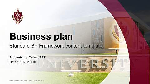 Walsh University Competition/Entrepreneurship Contest PPT Template