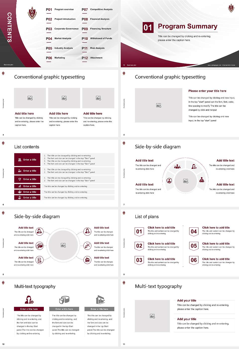 Walsh University Competition/Entrepreneurship Contest PPT Template16:9 ratio PPT effect preview image2