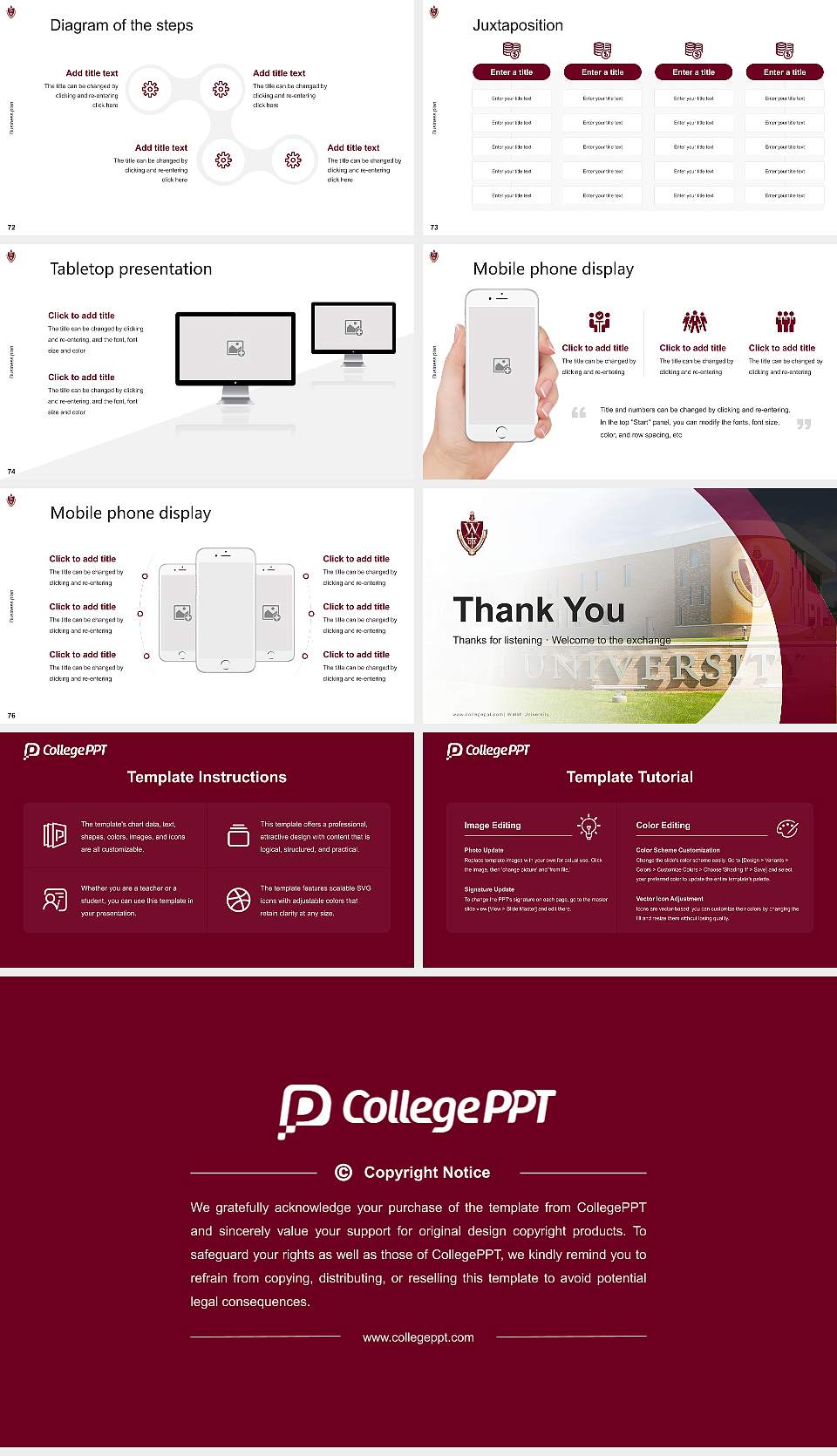 Walsh University Competition/Entrepreneurship Contest PPT Template16:9 ratio PPT effect preview image9