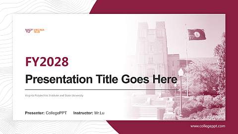 Virginia Polytechnic Institute and State University Academic Presentation/Research Findings Report PPT Template