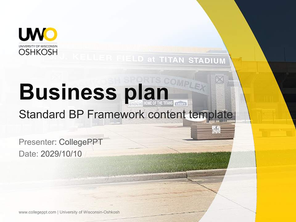 University of Wisconsin-Oshkosh Competition/Entrepreneurship Contest PPT Template4:3 ratio PPT effect preview image9