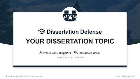 Utah State University Graduation Thesis Defense PPT Template