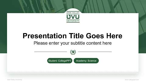 Utah Valley University National Scholarship Defense PPT Template