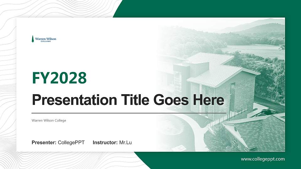 Warren Wilson College Academic Presentation/Research Findings Report PPT Template16:9 ratio PPT effect preview image