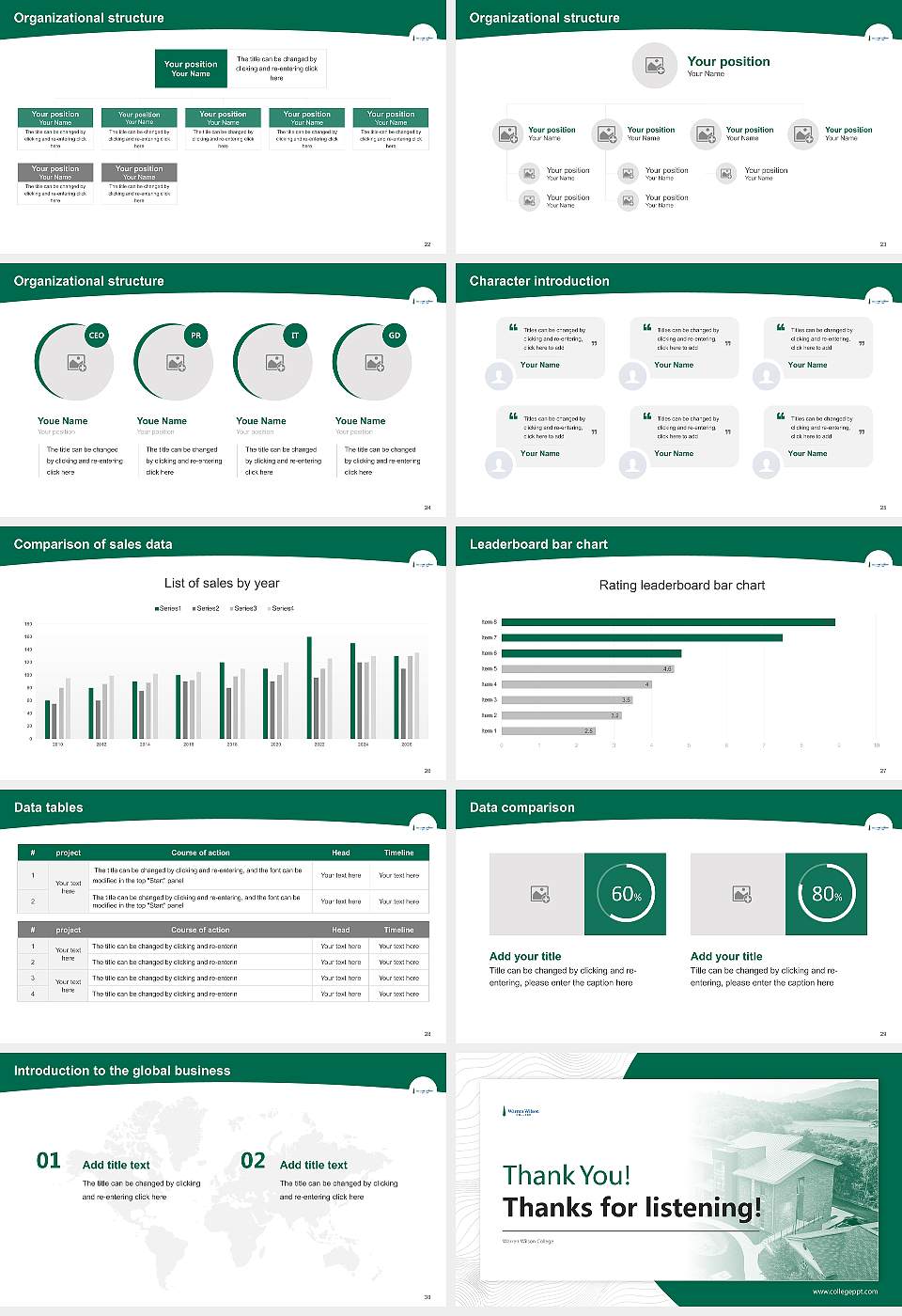 Warren Wilson College Academic Presentation/Research Findings Report PPT Template16:9 ratio PPT effect preview image4