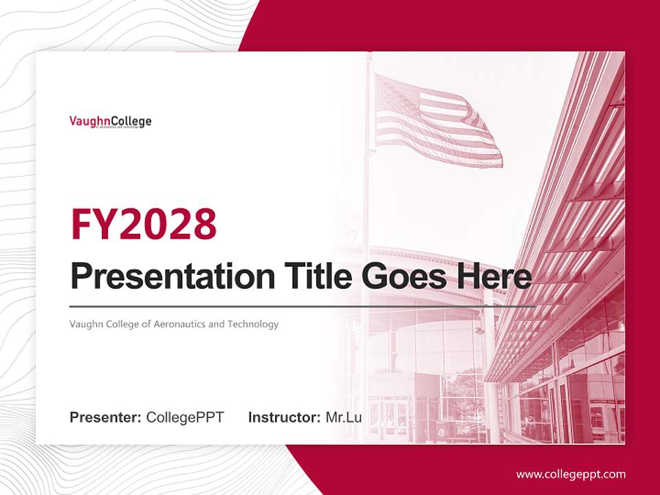 Vaughn College of Aeronautics and Technology Academic Presentation/Research Findings Report PPT Template4:3 ratio PPT effect preview image5