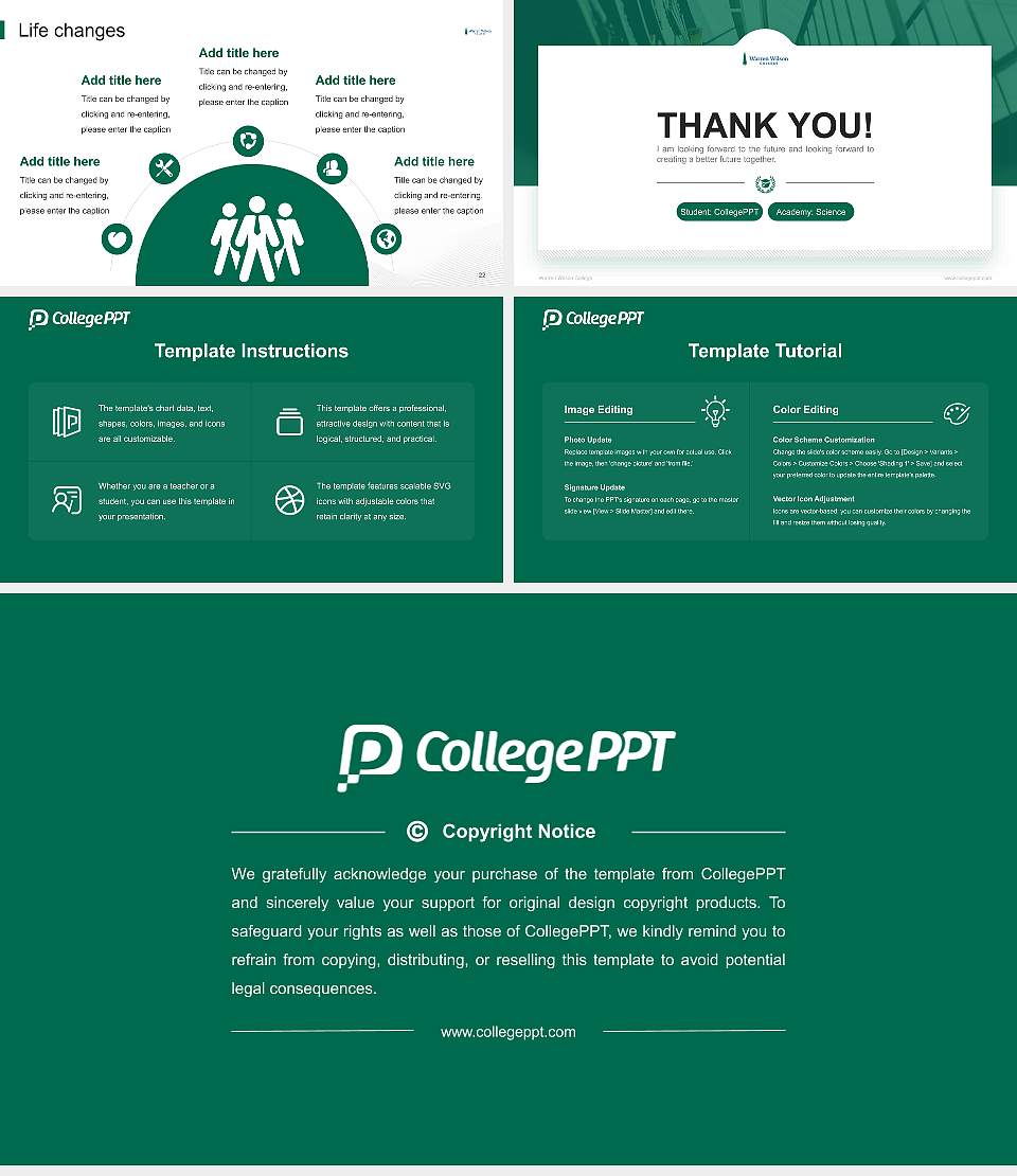 Warren Wilson College National Scholarship Defense PPT Template16:9 ratio PPT effect preview image4